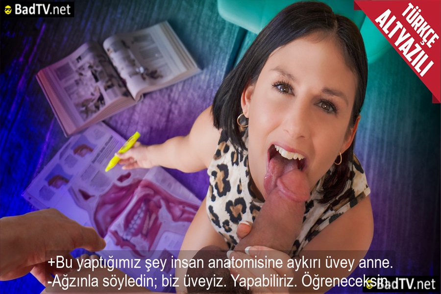 İnsan Anatomisini Öğreten Üvey Annesi Şişkin Sikini Ağzına Alarak Çalıştırdı